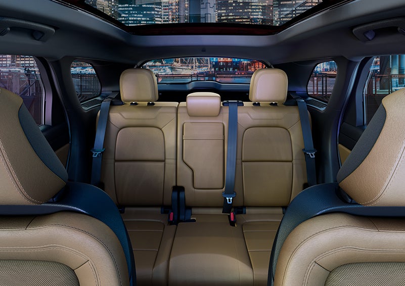 The spaciousness of the second row of the 2023 Lincoln Corsair® SUV is shown. | Bill Collins Lincoln of Louisville in Louisville KY