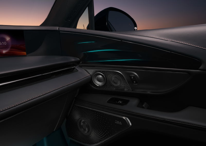 Selectable ambient lighting glows in the passenger door panel. | Bill Collins Lincoln of Louisville in Louisville KY