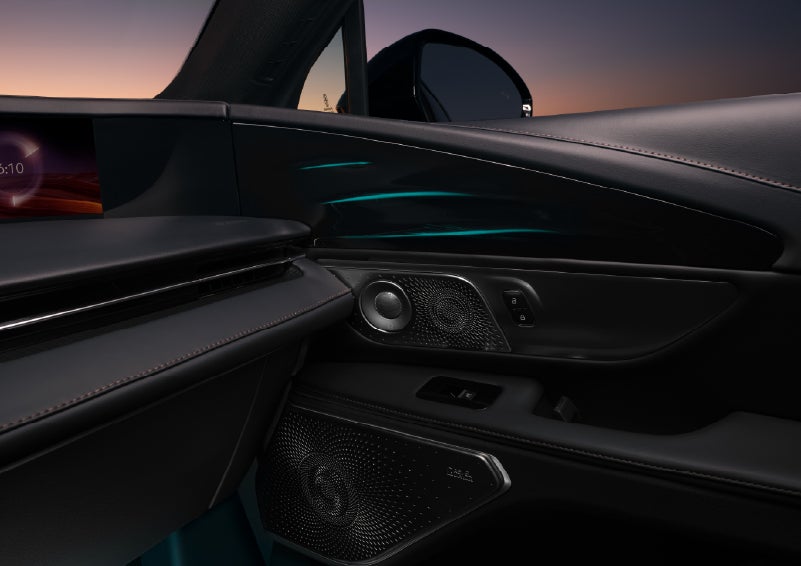 Selectable ambient lighting glows in the passenger door panel. | Bill Collins Lincoln of Louisville in Louisville KY