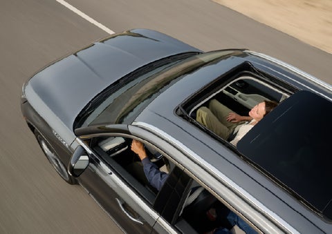 The available panoramic Vista Roof® of a 2027 Lincoln Aviator® SUV is open. | Bill Collins Lincoln of Louisville in Louisville KY