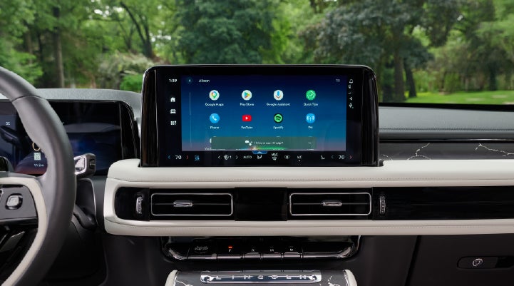 The center touchscreen inside a 2027 Lincoln Aviator® Black Label™ SUV | Bill Collins Lincoln of Louisville in Louisville KY