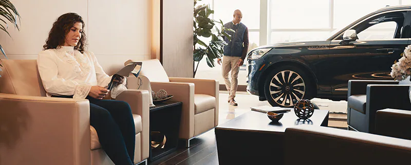 A person signing a document